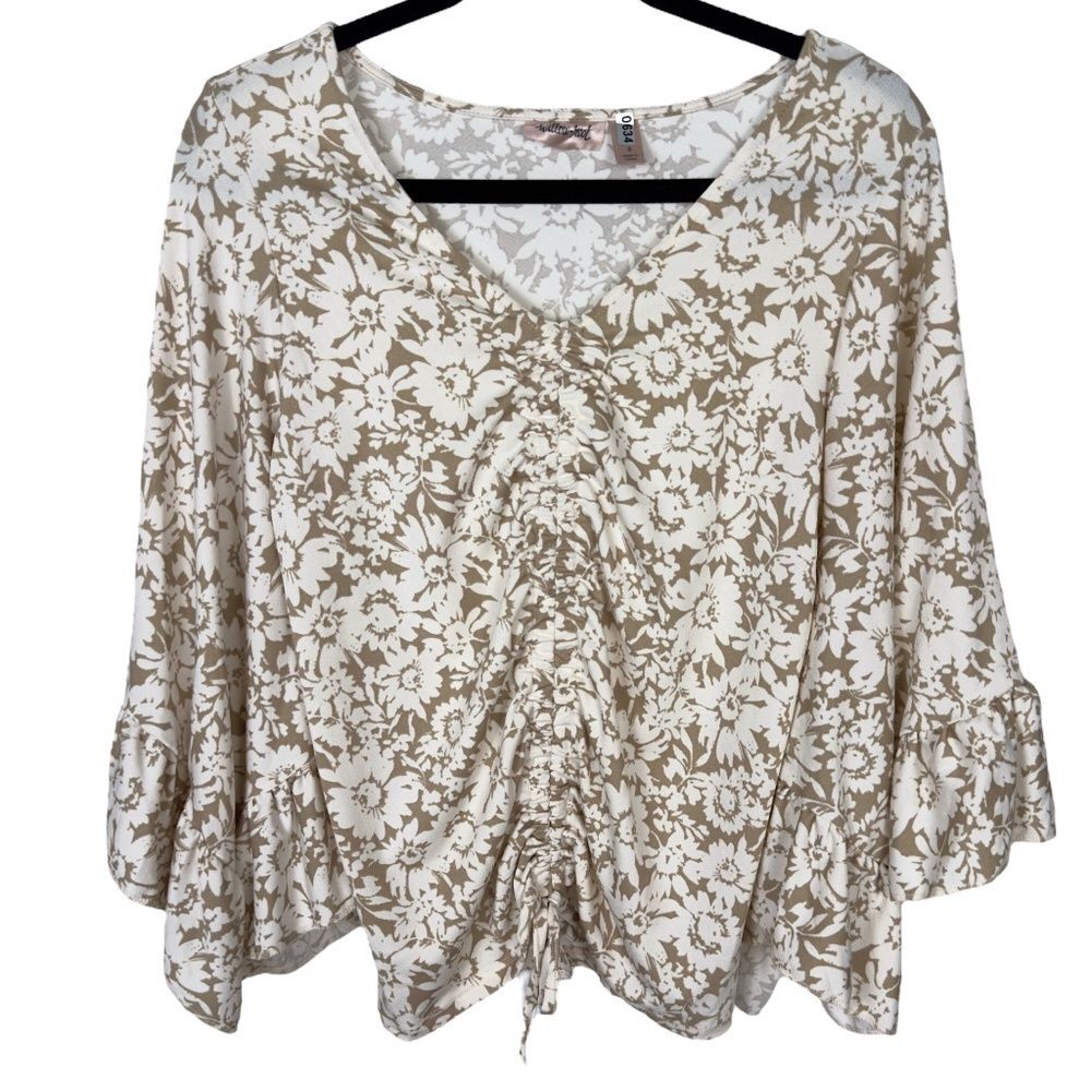 Willow Floral Crop Top (White)